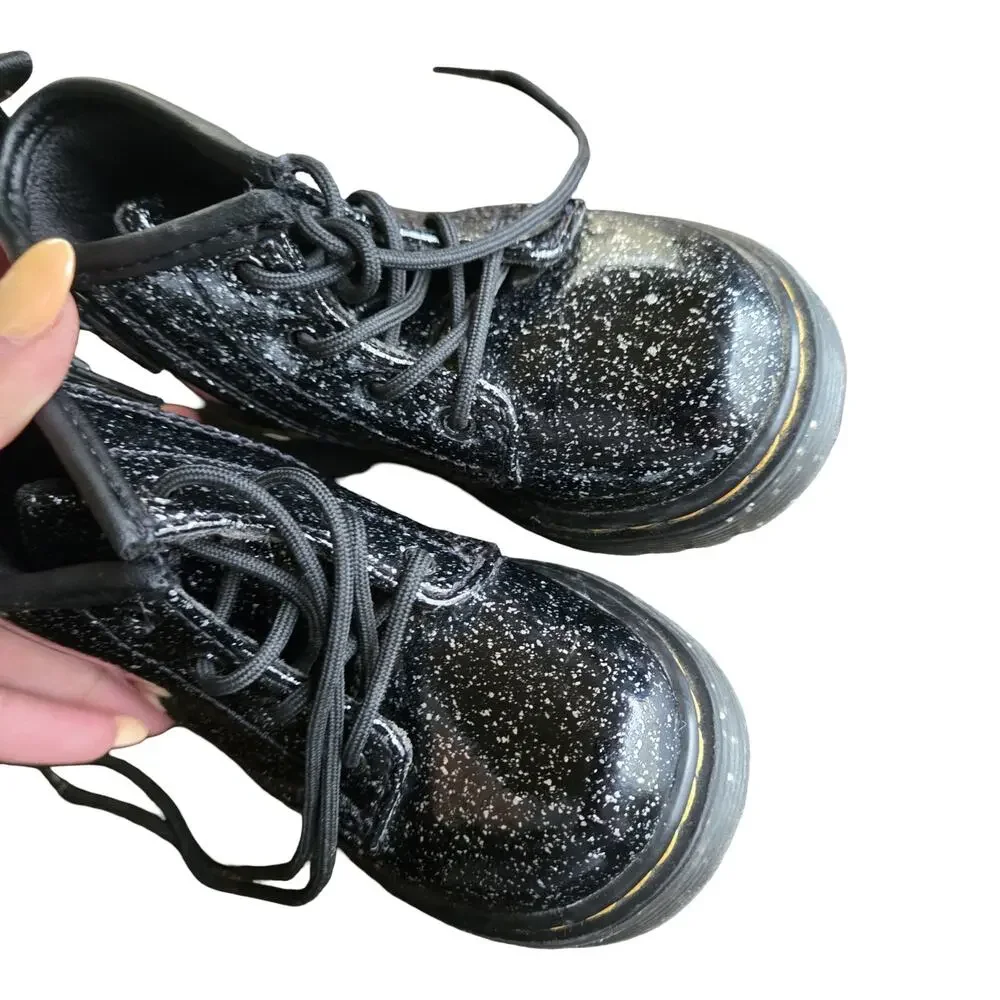 Dr. Marten's Infant 1460 Glitter Patent Leather Boots Size: 6